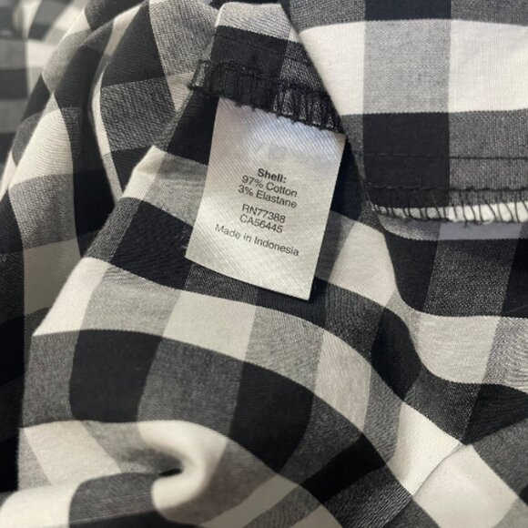 J.Crew NWOT Gingham Bow & Ruffle-Sleeve Dress XS - Black & White Checkers - New - Picture 7 of 7